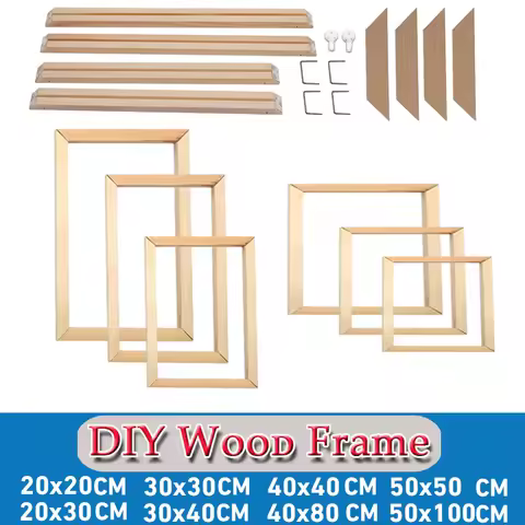DIY Wood Frame Canvas painting Wooden poster Photo Frame 30x45cm 20x30cm Wooden Frame Living Room Wa