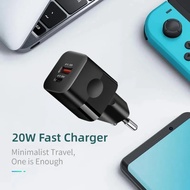 20W Dual Port Fast Charging USB Type C Charger Head Adapter | 20W Dual Port USB Type C Charger Head 
