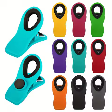 3pcs/6pcs/9pcs Reusable Sealing Bag Clip With Magnet - Food Clip, Chip Clip, Multifunctional Food St