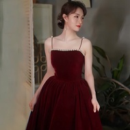 EXTREMELY BEAUTIFUL 2-Strap HARD VELVET DRESS WITH JEWELS FOR GOING OUT, PARTY, WEDDING
