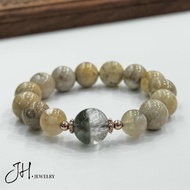 【🇸🇬 Ready Stock】 Coral Jade With Green Phantom Quartz Bracelet