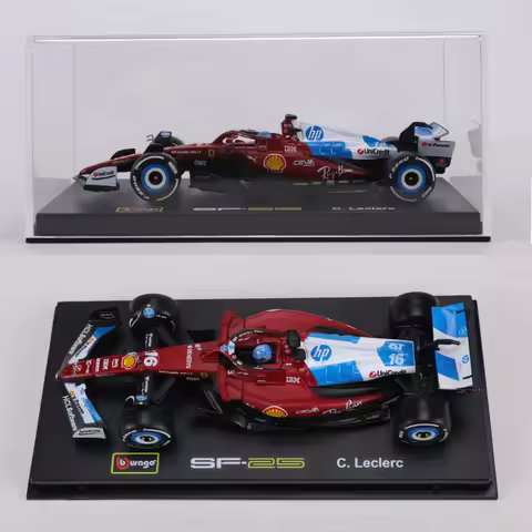 Burago 1:43 MIAMI GP 2025 Ferrari F1 Formula Racing Car SF25 NO.16 C.Leclerc Alloy Model Car