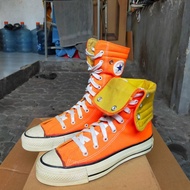 Vintage 80s/90s Converse Knee Hi Bright Orange Made in USA  (All Star  Cons Jack Purcell 70s John Va