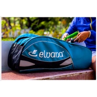 ELVANA BADMINTON BAG 2 ZIPPERS ELVANA 2R LARGE THICK RACKET BAG/
