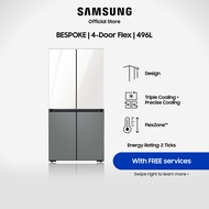 Samsung BESPOKE 496L 4-Door Flex Fridge | Auto Ice Maker | UV Deodorising Filter | F-RF60F1735B31