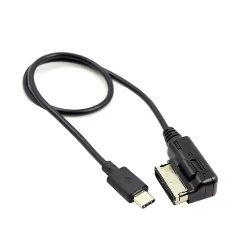 Type-C Audio Cable with Charging 30cm AMI MDI Media-In Adapter for Audi Golf MK7 GTI A6 Q5 VW Skoda 