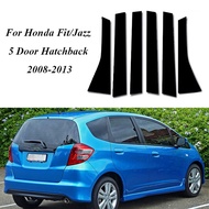 [IN Stock Store] 6Pcs for Honda Fit Jazz 5 Door Hatchback 2008-2012 2013 Door Window Pillar Posts Tr