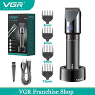 ปัตตาเลี่ยนตัดผมสำหรับผู้ชาย Mesin Potong Rambut Listrik ปัตตาเลี่ยน VGR ปัตตาเลี่ยนจอแสดงผลแอลอีดีป