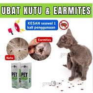 Ubat Kutu Kucing Ubat Kutu Telinga Kucing Cat Earmites Drop Kutu Kucing Anjing Cat Fleas and Mites t