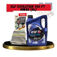 ELF Evolution 700 FT 10W40 Semi Synthetic Engine Oil (4L) + Free Gift