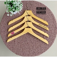 WOODEN HANGER STRAIGHT HEADnatural 38CM PREMIUM QUALITY 1PCS