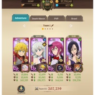 7ds account (LV Meli, G Eli, G Gow)