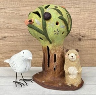 A Lu 熊熊陶燈屋/夜燈/擺飾/禮物/原創手作 贈LED燈條 僅此一件