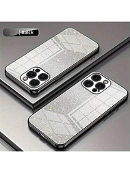 Una elegante funda para teléfono con electroplatinado con un anillo de gradiente brillante, compatible con Samsung Galaxy S20 Plus S20 FE S22+ S22 Ultra S23 S24+ S24 Plus S21 S21 Fe S24 Ultra Note 20 Ultra Note 10 Plus y con un soporte conveniente.