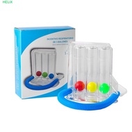 HELIX 3 Balls Breathing Trainer, 3 Balls Soft Breath Measurement System, Durable Portable Plastics L