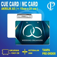 CUE CARD MC PREMIUM ACRYLIC QCARD/ WITHOUT PO