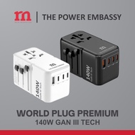 Red Monster WORLD PLUG PREMIUM - PD 140W Universal Travel Adapter | Powered with GaN Technology