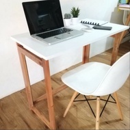 Meja lipat kayu jati belanda / meja kerja lipat / meja belajar lipat