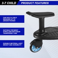 Q9Baby Stroller Wheeled Board Kids Wheel Board Stroller Step Stand Ride on Boards Plate Detachable S