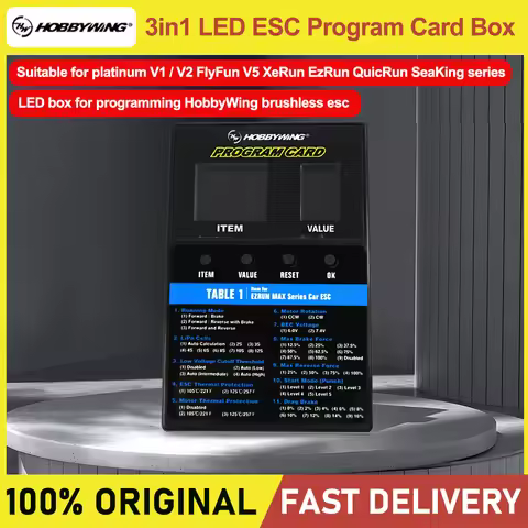 HOBBYWING 3 in 1 LED ESC Program Card Box for XERUN EZRUN MAX Series Car / Platinum Series / SEAKING