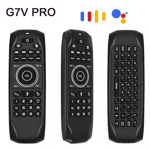 Newest G7V PRO Backlit Voice Gyroscope Wireless Air Mouse with Russian English keyboard 2.4G Smart V