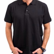 Baju Berkolar Hitam/ T-shirt Berkolar Hitam/ Black Polo T-Shirt Tebal & Berkualiti