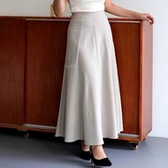 PREMIUM MATERIAL/ Haruka Skirt - Korean Loose Maxi Skirt Women's Anti-Wrinkle Polyester Skirt - Skir