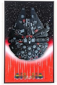 Display Wallboard Compatible with Lego 75389 The Dark Falcon, Wall Art for Lego Car Wall Mount Displ