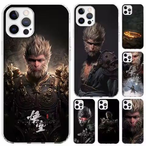 Black Myth Wukong Game Phone Case for Iphone 16 15 14 13 12 Mini 11 Pro Max 16E X XS XR 7 Plus 8 SE 