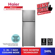 Haier Fridge HRF-278IHM 249L Inverter 2 Door Fridge / Refrigerator / Peti Sejuk 2 Pintu (Installation / Unboxing provided within JB / Skudai / Pasir Gudang / Pulai / Kulai / Ulu Tiram Area Only)