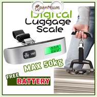 LCD Digital Luggage Scale 50kg/110lb Electronic Steel Travel Scale Portable Handheld Suitcases Hangi