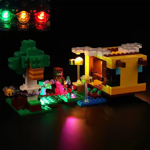 （No LEGO, Just Light）Light Up LEGO 21241 Mine The Bee Cottage Building Set USB LED Light