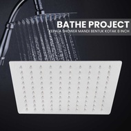 BATHE PROJECT 8 Inch Square Shower Head - MK-701 [ IK F Store ]