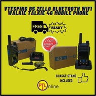 Vtesping B5 Zello Bluetooth Wifi Walkie Talkie 4G Mobile Phone IP65 4g + CAJ DUDUK对讲机附座插