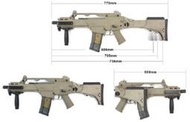 9.8成新 ARES HK授權(雙托)版 G36CV 電動衝鋒槍~沙色(槍機回膛EBB)