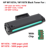 ( With Chip ) Compatible Laser Toner Cartridge HP W1107A  and HP W1107X For HP 107A 107W MFP 135a 13