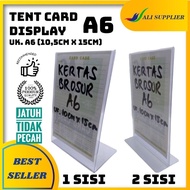 MICA TENT CARD A6 A6 BROCHURE HOLDER/ A6 NOT ACRYLIC/ PROMOTIONAL STAND/ QR CODE SCAN MICA HOLDER/ A