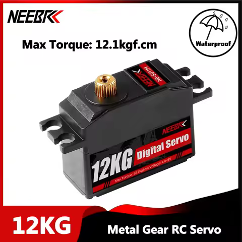 NEEBRC 12KG Waterproof Metal Gear Digital RC Servo for 1/18 1/16 1/14 RC Car Hyper Go E-Revo 144001