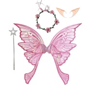 Fluttering Wings Fairy Butterfly Wings Lightweight Creative Dress Up Wings Set Fairy Costume Sparkle