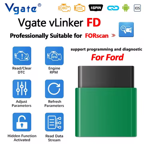 Vgate vLinker FD FD+ V2.2 ELM327 FORScan Bluetooth 4.0 For Ford OBD2 Car Diagnostic Tools J2534 OBD 