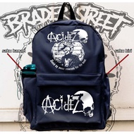 Acidez band backpack, backpack, punk band backpack, backpack, men's bag, travel bag, school bag, pat