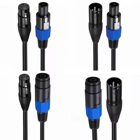 Speakon to XLR Cable Audio Jack Speak SOUND Male to XLR Female Male Extension Cable - Pro DJ PA Gig 