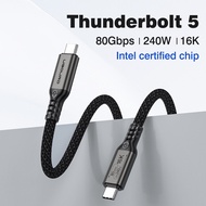 UGOURD Thunderbolt 5 Cable Type C 80Gbps USB4 Gen4 USB C to C 240W Charge Cable 16K 8K Compatible Th