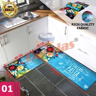Karpet Dapur Kitchen Runner Anti Slip Rug ( Set 2 in 1) 120x40cm dan 60x40cm