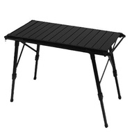 E.C outdoor 超輕量 IGT鋁合金折疊蛋捲桌可伸縮 贈皮革掛鉤  300 x 300 x 450mm  300mm  黑鋼色
