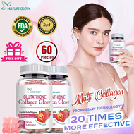 Nature Glow Glutathione Collagen Glow, Collagen Gummies, Vitamins Gummies Anti-Aging Whitening Skin