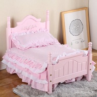 Four Seasons Universal Pet Solid Wood Bed Pastoral Princess Bed Dog Bed Teddy Bichon Bed Wooden Bed Dog Kennel Cat Nest