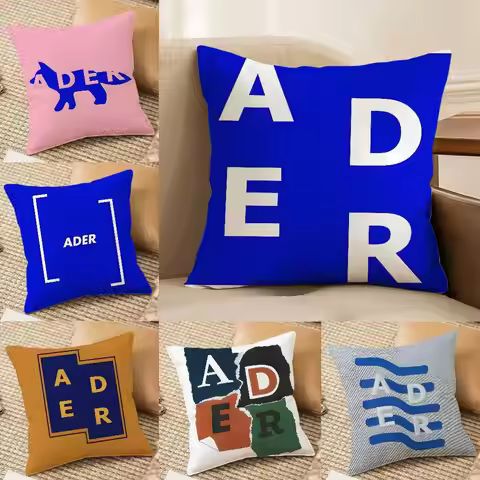 Avant-garde Fashion Ader Error-E Pillow Case Silky elegant Comfort Sofa Bed Invisible zipper Beach p