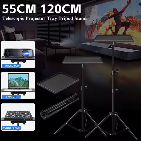 Universal Projector Tray Stand 55CM 120CM Adjustable Telescopic Live Stream Broadcast Tripod Camera 