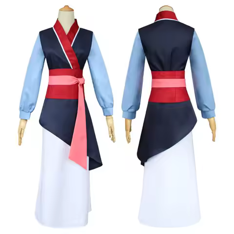 Mulan Cosplay Costume - Traditional Chinese Hanfu Style Dress for Women, Movie Character Outfit for 